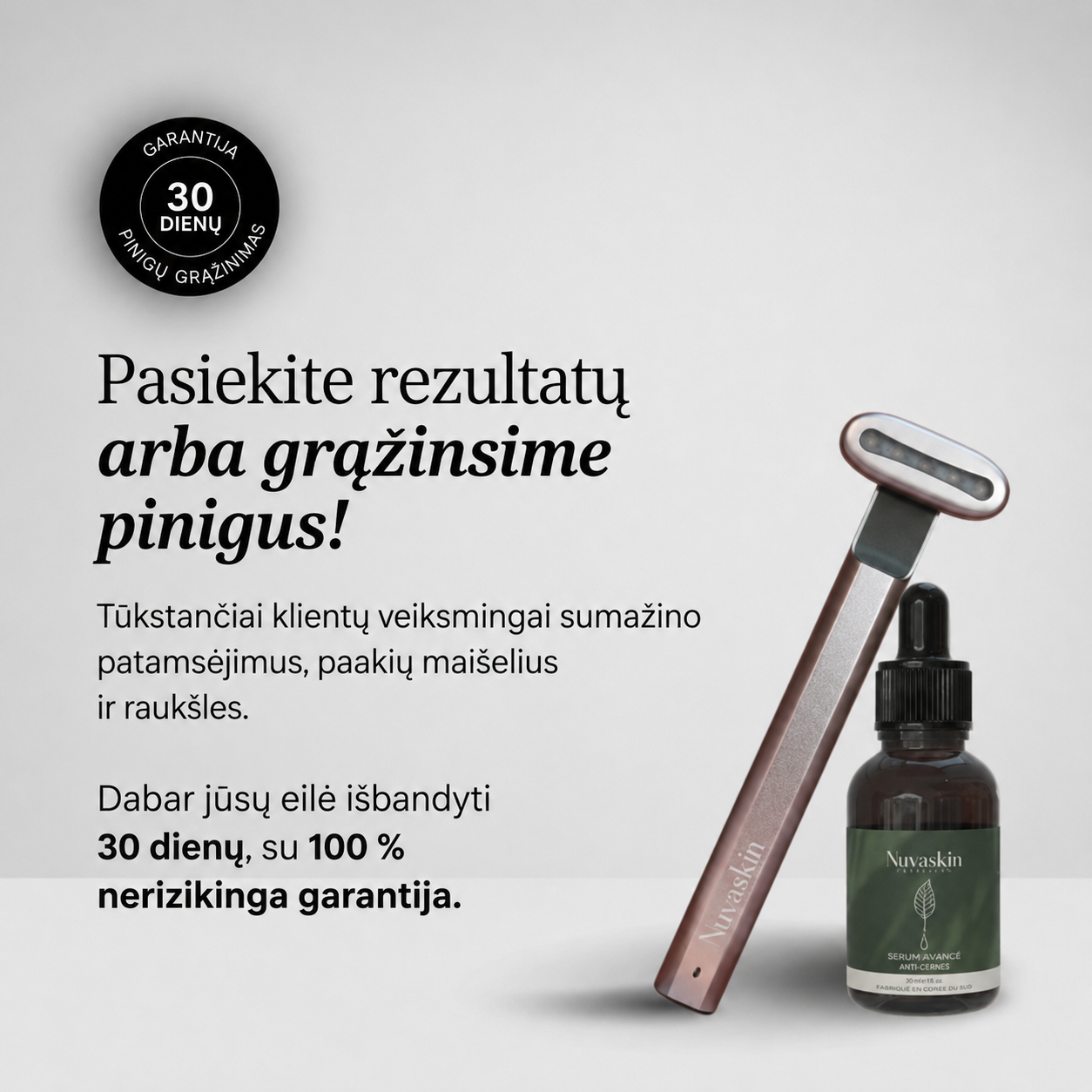Pilna paakių priežiūra: prietaisas ir aktyvinamasis serumas