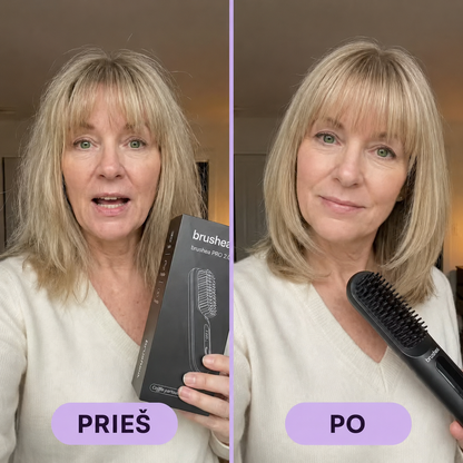 Brushea PRO 2.0 – Nr. 1 nešiojamas tiesinimo šepetys trumpiems plaukams