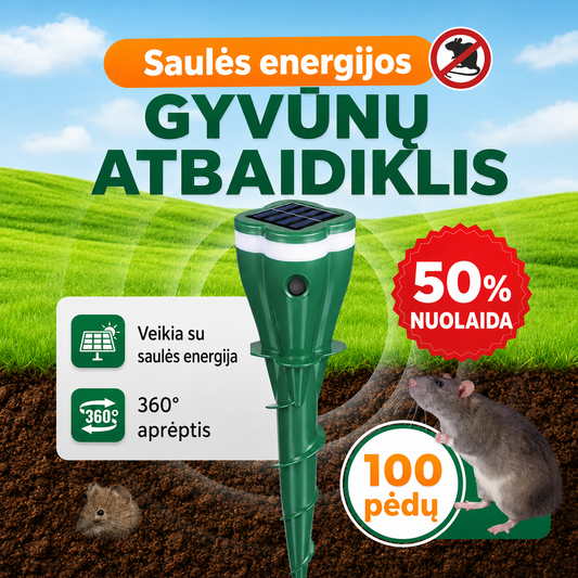 Vandeniui atsparus,gyvūnų atbaidiklis.